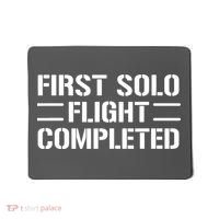 First Solo Flight Completed Pilot Student Tee Gift Mousepad thumb 0