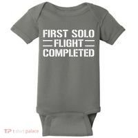 First Solo Flight Completed Pilot Student Tee Gift Baby Bodysuit thumb 0