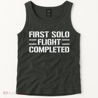 First Solo Flight Completed Pilot Student Tee Gift Tank Top thumb 2