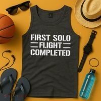 First Solo Flight Completed Pilot Student Tee Gift Tank Top thumb 4