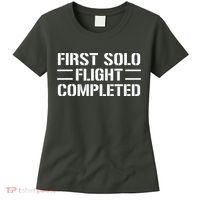 First Solo Flight Completed Pilot Student Tee Gift Women's T-Shirt thumb 0