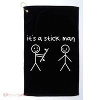Funny Stick Figures Stick ItS A Stick Sarcastic Gift Golf Towel thumb 0