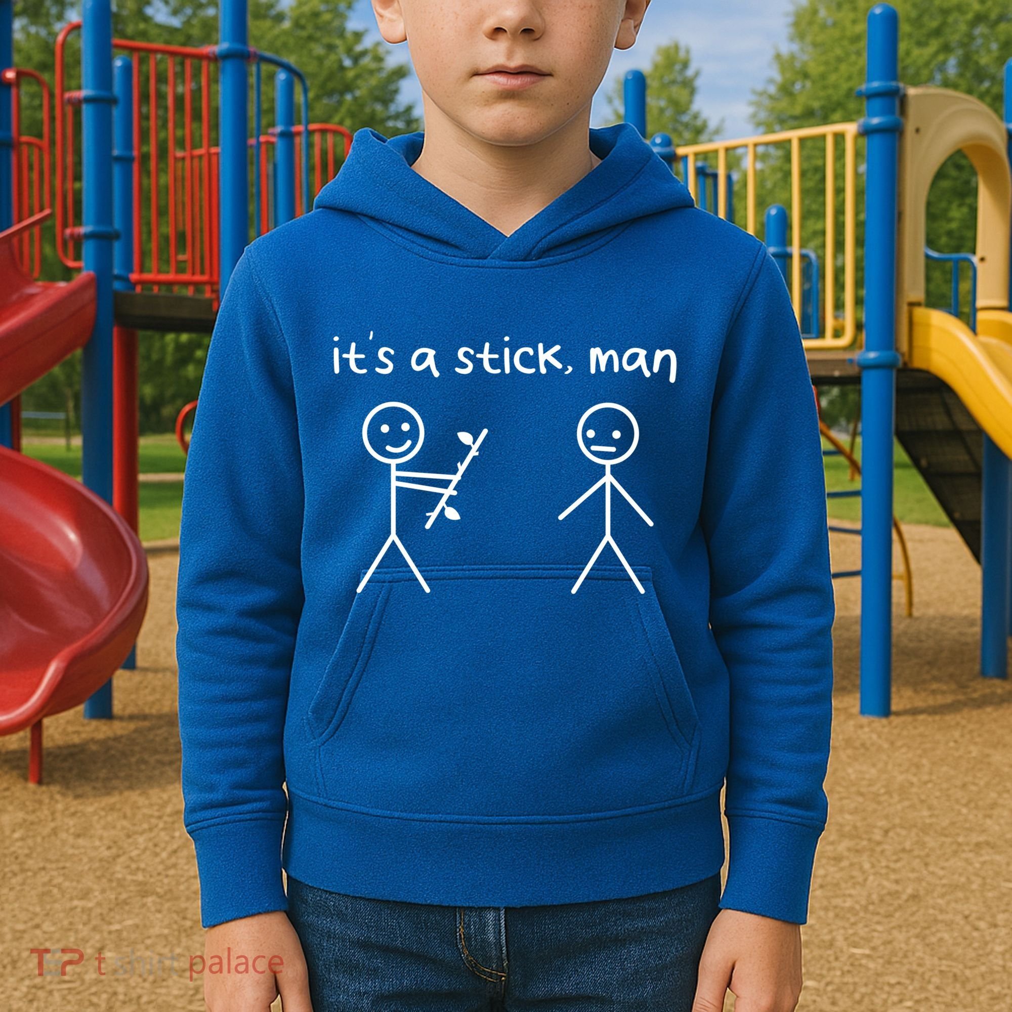Funny Stick Figures Stick ItS A Stick Sarcastic Gift Kids Hoodie