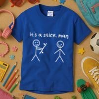 Funny Stick Figures Stick ItS A Stick Sarcastic Gift Kids T-Shirt thumb 3