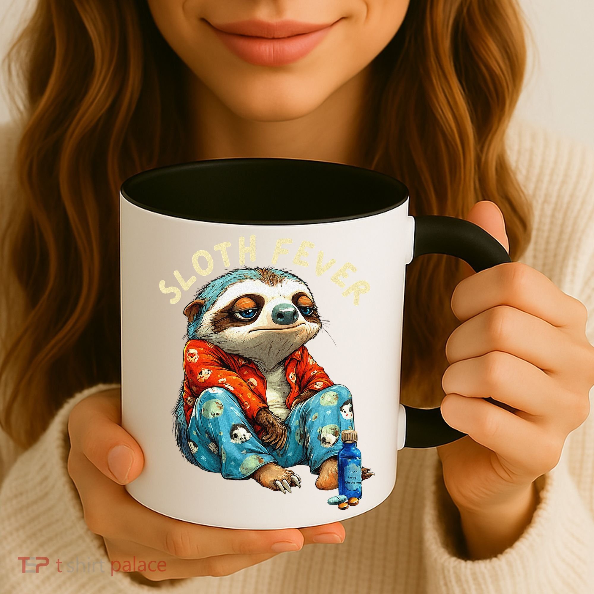 Funny Sloth Fever Humor Coffee Mug