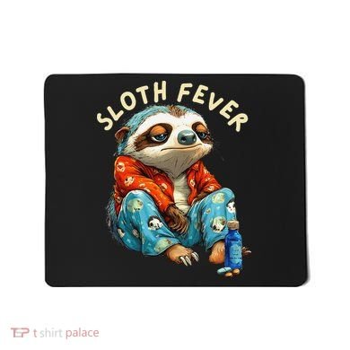 Funny Sloth Fever Humor Mousepad