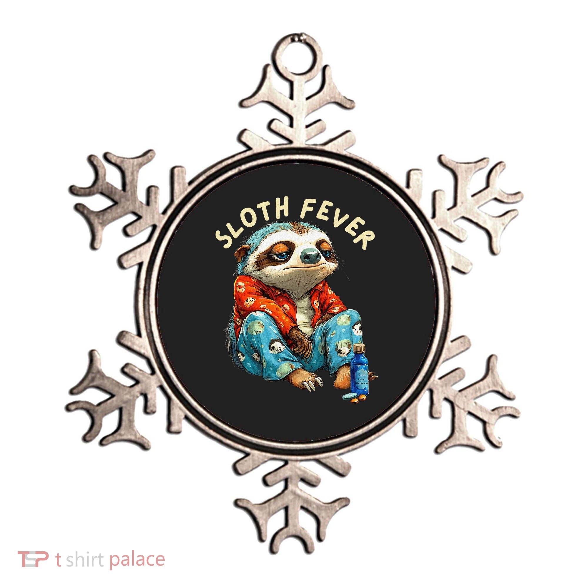 Funny Sloth Fever Humor Ornament