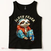 Funny Sloth Fever Humor Tank Top thumb 2