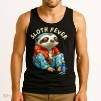 Funny Sloth Fever Humor Tank Top thumb 3