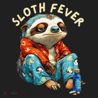 Funny Sloth Fever Humor Golf Towel thumb 3
