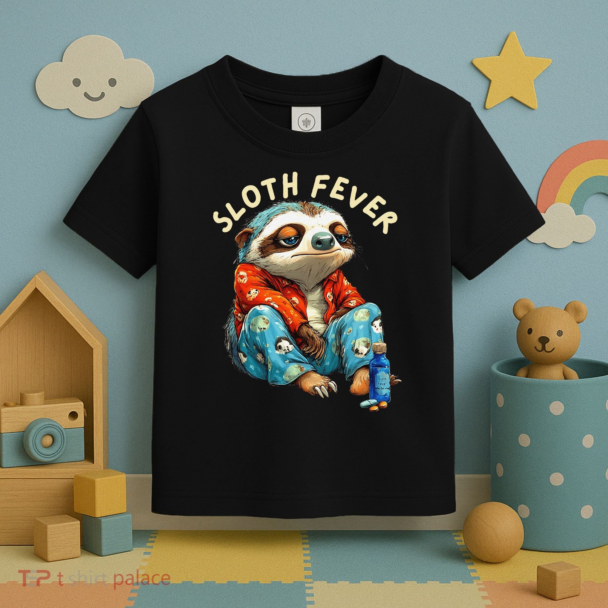 Funny Sloth Fever Humor Toddler T-Shirt