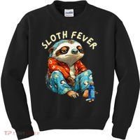 Funny Sloth Fever Humor Kids Sweatshirt thumb 0