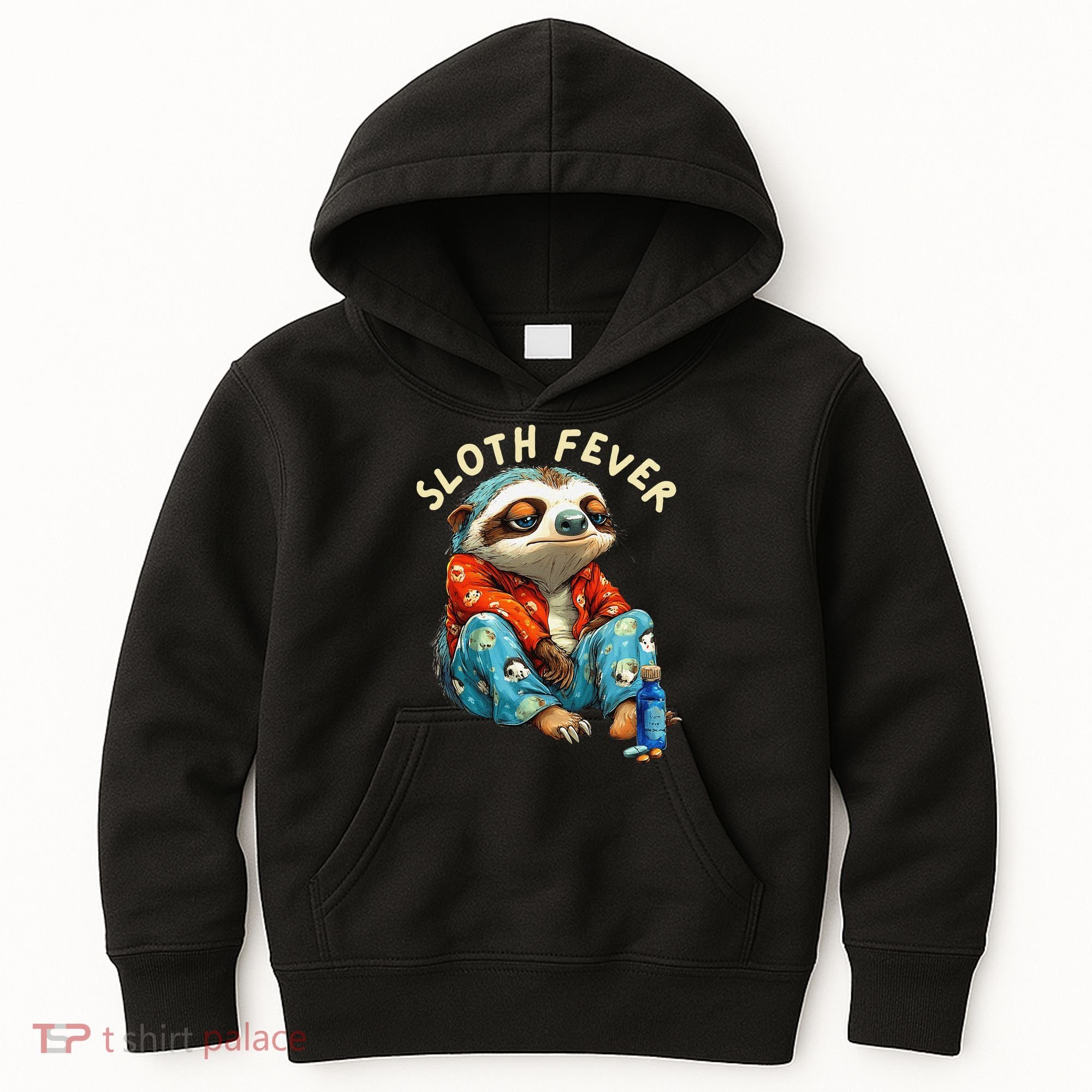 Funny Sloth Fever Humor Kids Hoodie