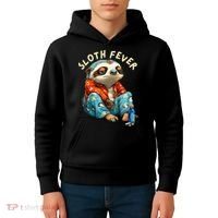 Funny Sloth Fever Humor Kids Hoodie thumb 4