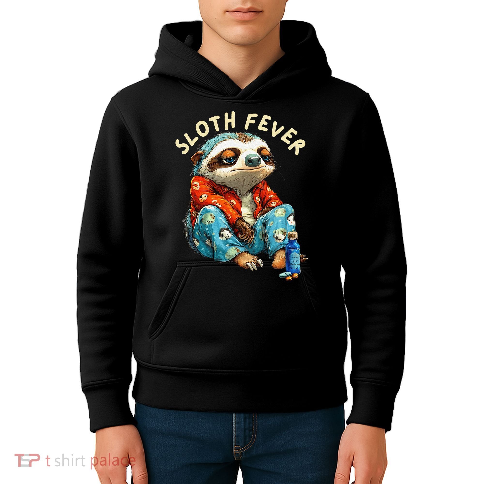 Funny Sloth Fever Humor Kids Hoodie