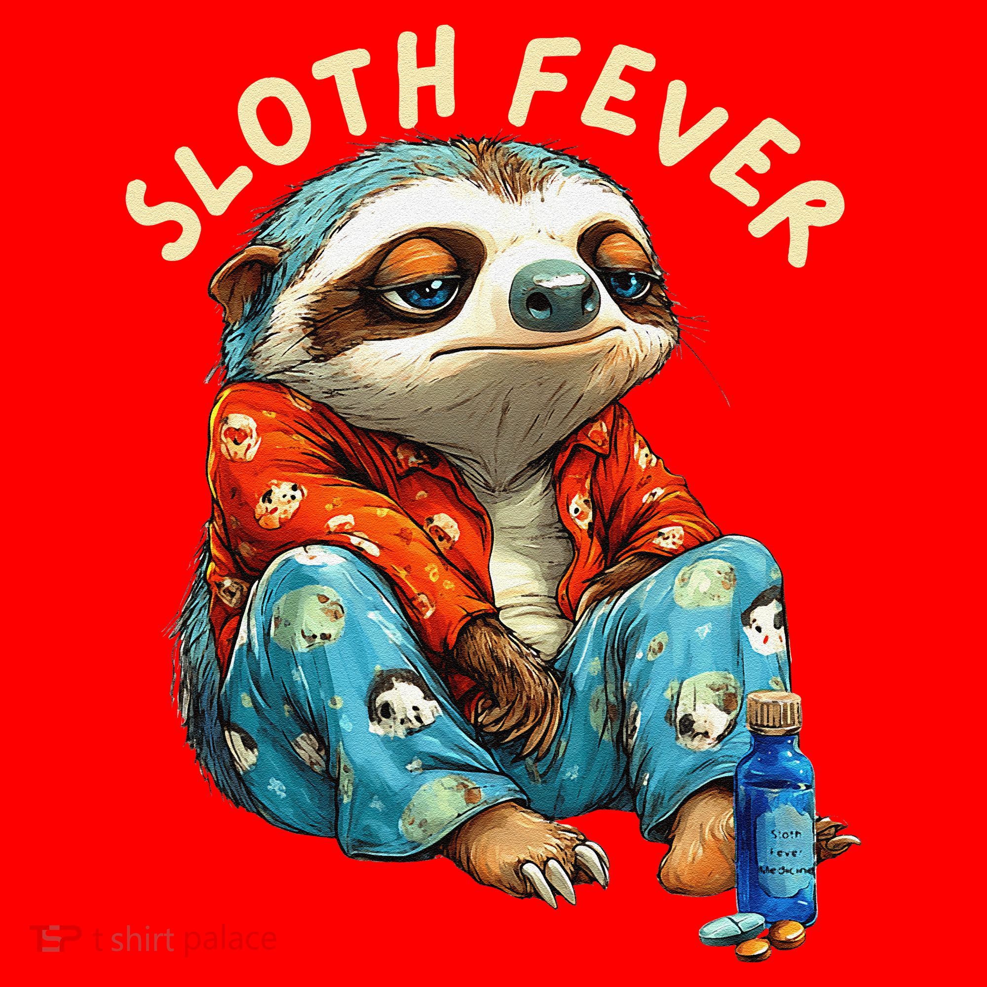 Funny Sloth Fever Humor Santa Hat