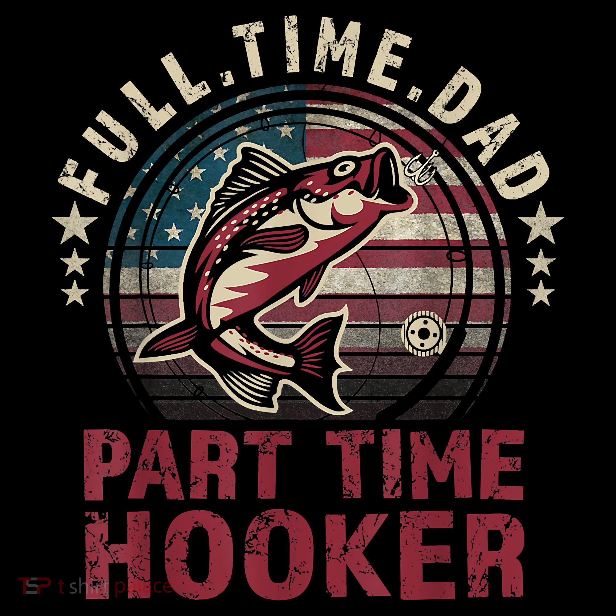 Fishing Shirt Full Time Dad Part Time Hooker Funny Bass Dad Coffee Mug