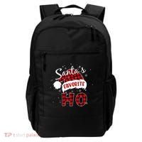 Funny Santa's Favorite Ho Christmas Plaid Buffalo Pajama Cool Gift Backpack thumb 0