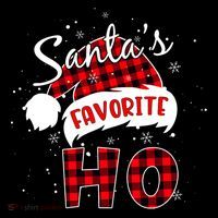 Funny Santa's Favorite Ho Christmas Plaid Buffalo Pajama Cool Gift Coffee Mug thumb 5