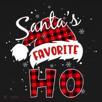 Funny Santa's Favorite Ho Christmas Plaid Buffalo Pajama Cool Gift Ornament thumb 1