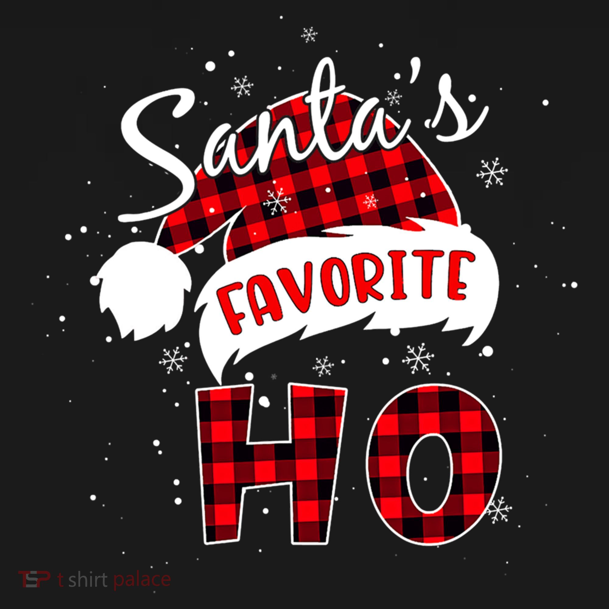 Funny Santa's Favorite Ho Christmas Plaid Buffalo Pajama Cool Gift Ornament