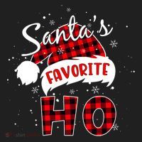 Funny Santa's Favorite Ho Christmas Plaid Buffalo Pajama Cool Gift Hat thumb 2