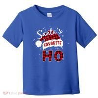 Funny Santa's Favorite Ho Christmas Plaid Buffalo Pajama Cool Gift Toddler T-Shirt thumb 0