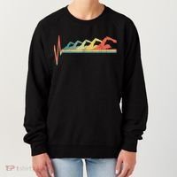 Funny Swimming Gift Swimmer Heartbeat Retro Gift Women's Sweatshirt thumb 0