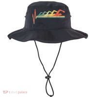 Funny Swimming Gift Swimmer Heartbeat Retro Gift Bucket Hat thumb 0