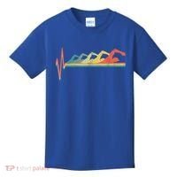 Funny Swimming Gift Swimmer Heartbeat Retro Gift Kids T-Shirt thumb 0