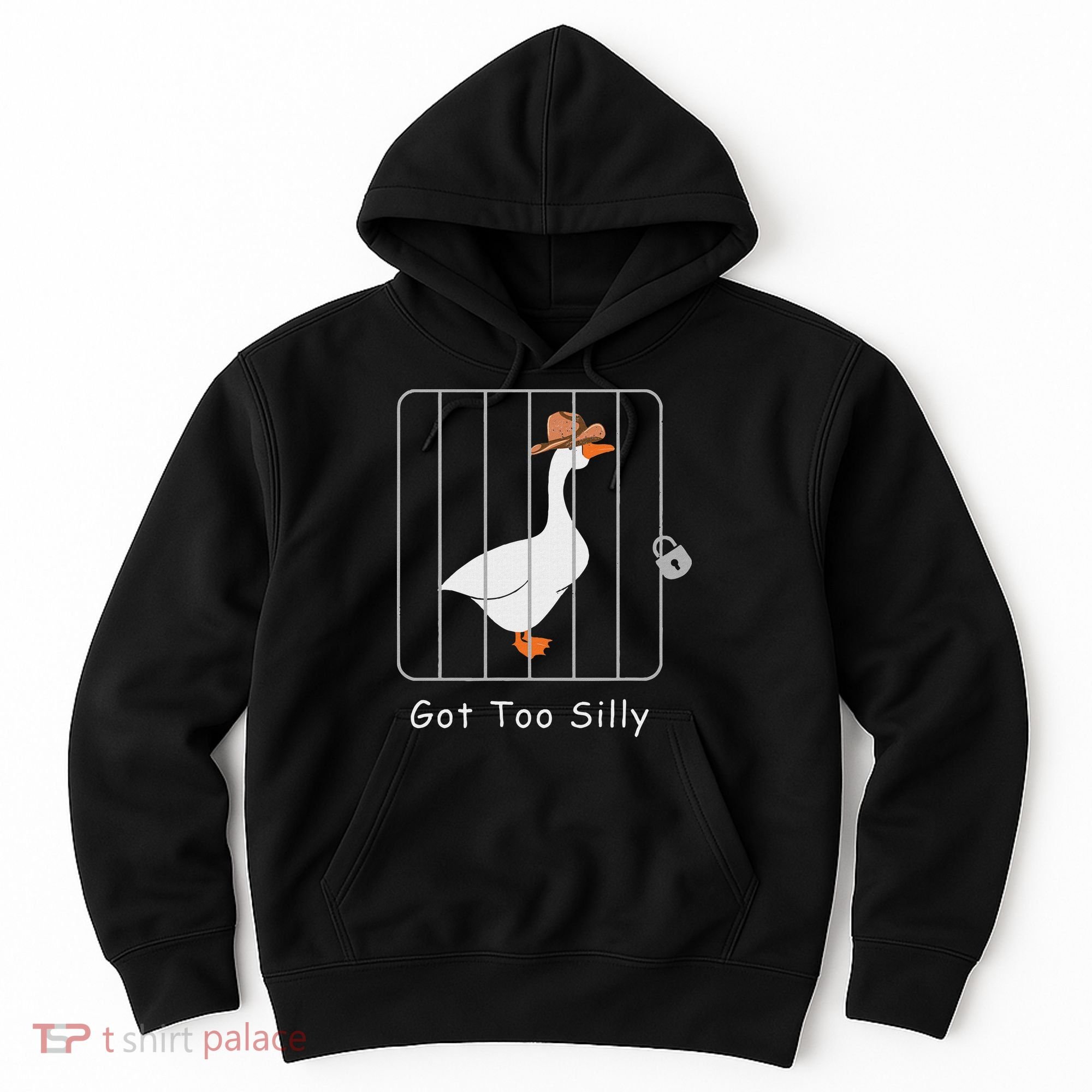 Funny Silly Goose Lover Mugshot Meme Got Too Silly Hoodie