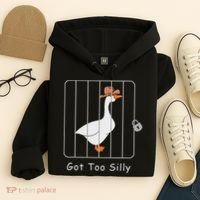 Funny Silly Goose Lover Mugshot Meme Got Too Silly Hoodie thumb 4