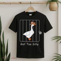 Funny Silly Goose Lover Mugshot Meme Got Too Silly T-Shirt thumb 2