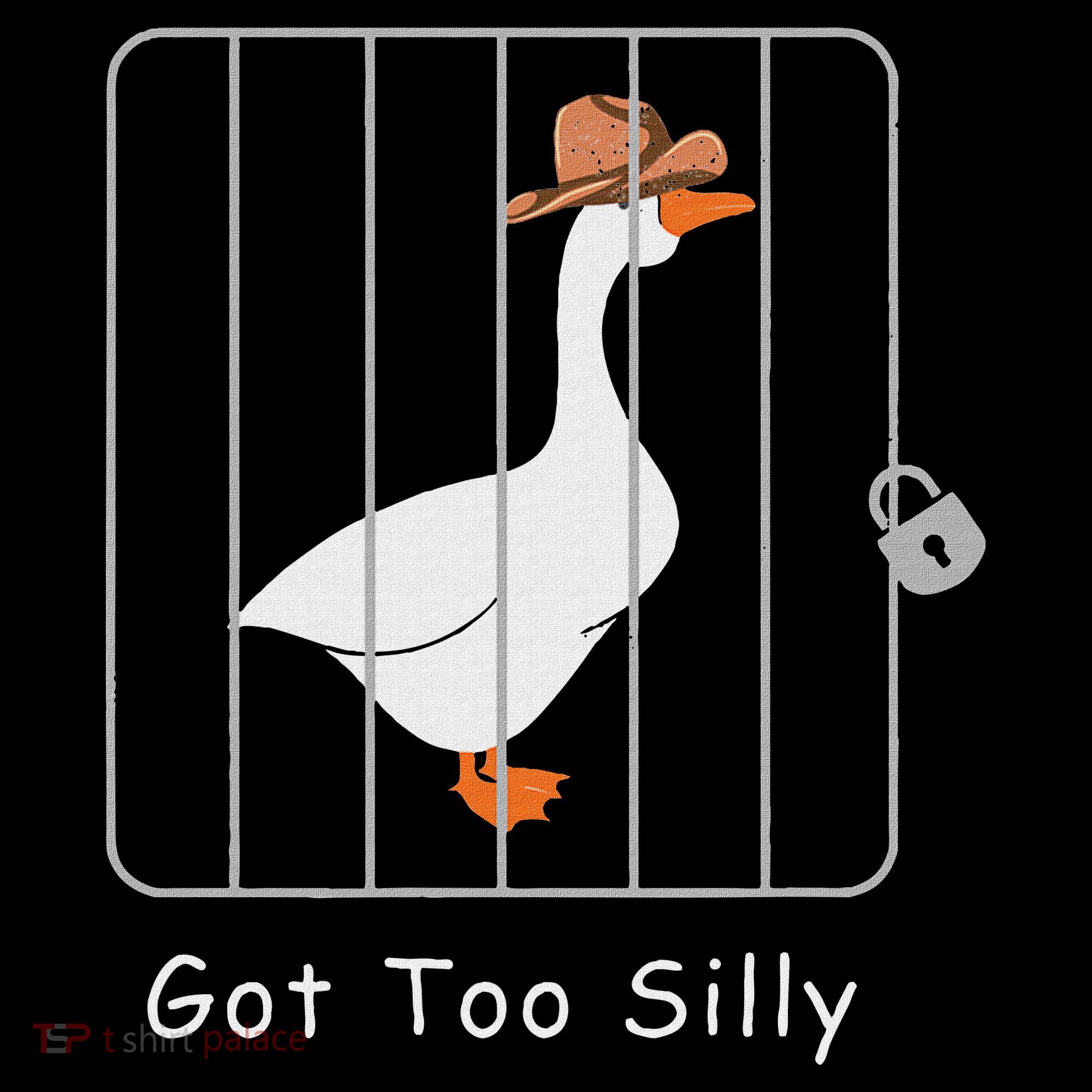 Funny Silly Goose Lover Mugshot Meme Got Too Silly Women's Hoodie