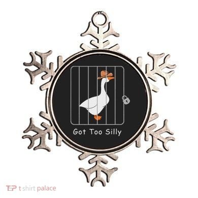 Funny Silly Goose Lover Mugshot Meme Got Too Silly Ornament