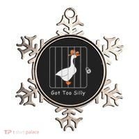 Funny Silly Goose Lover Mugshot Meme Got Too Silly Ornament thumb 0