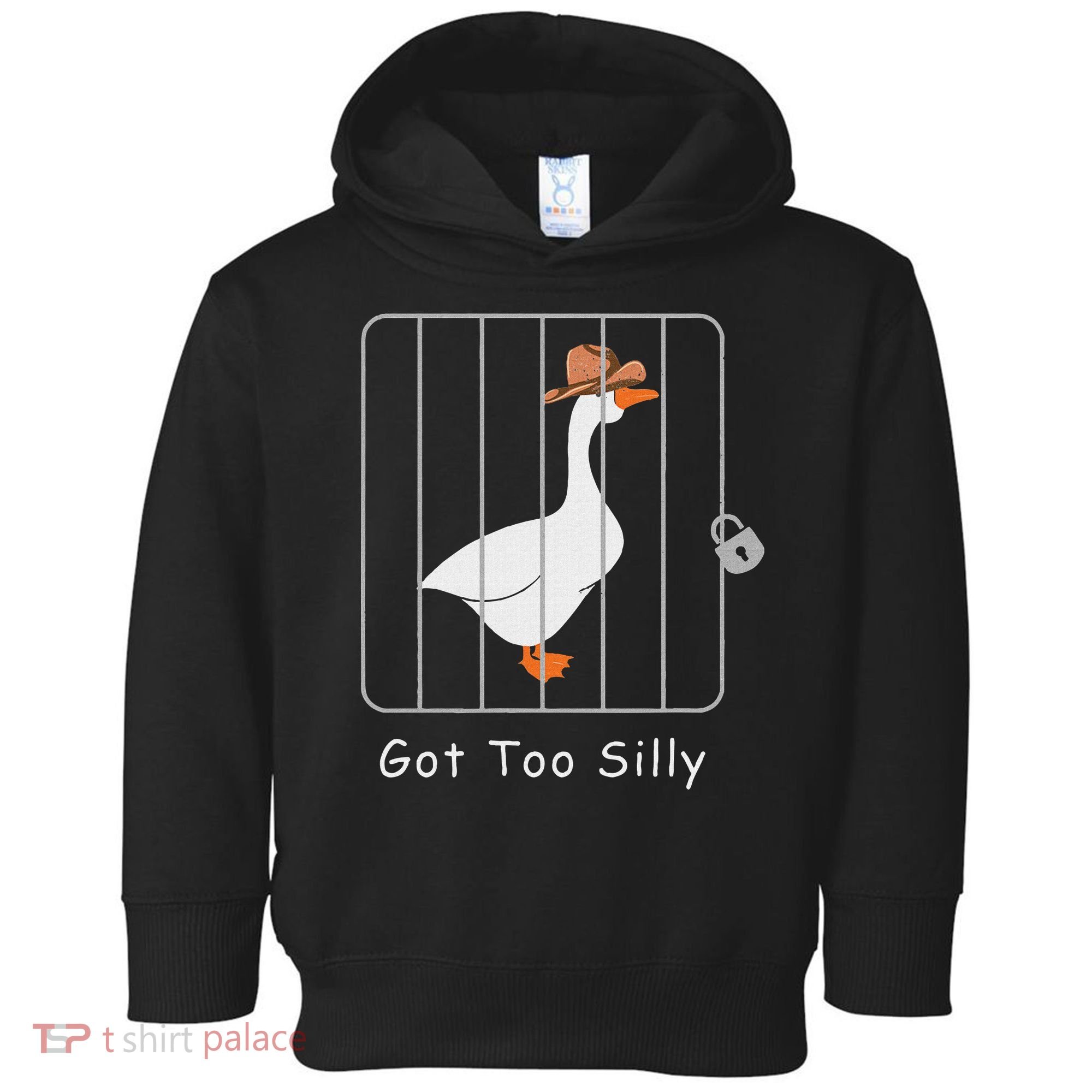 Funny Silly Goose Lover Mugshot Meme Got Too Silly Toddler Hoodie