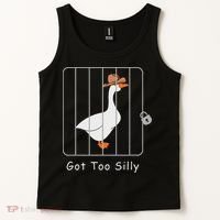 Funny Silly Goose Lover Mugshot Meme Got Too Silly Tank Top thumb 2