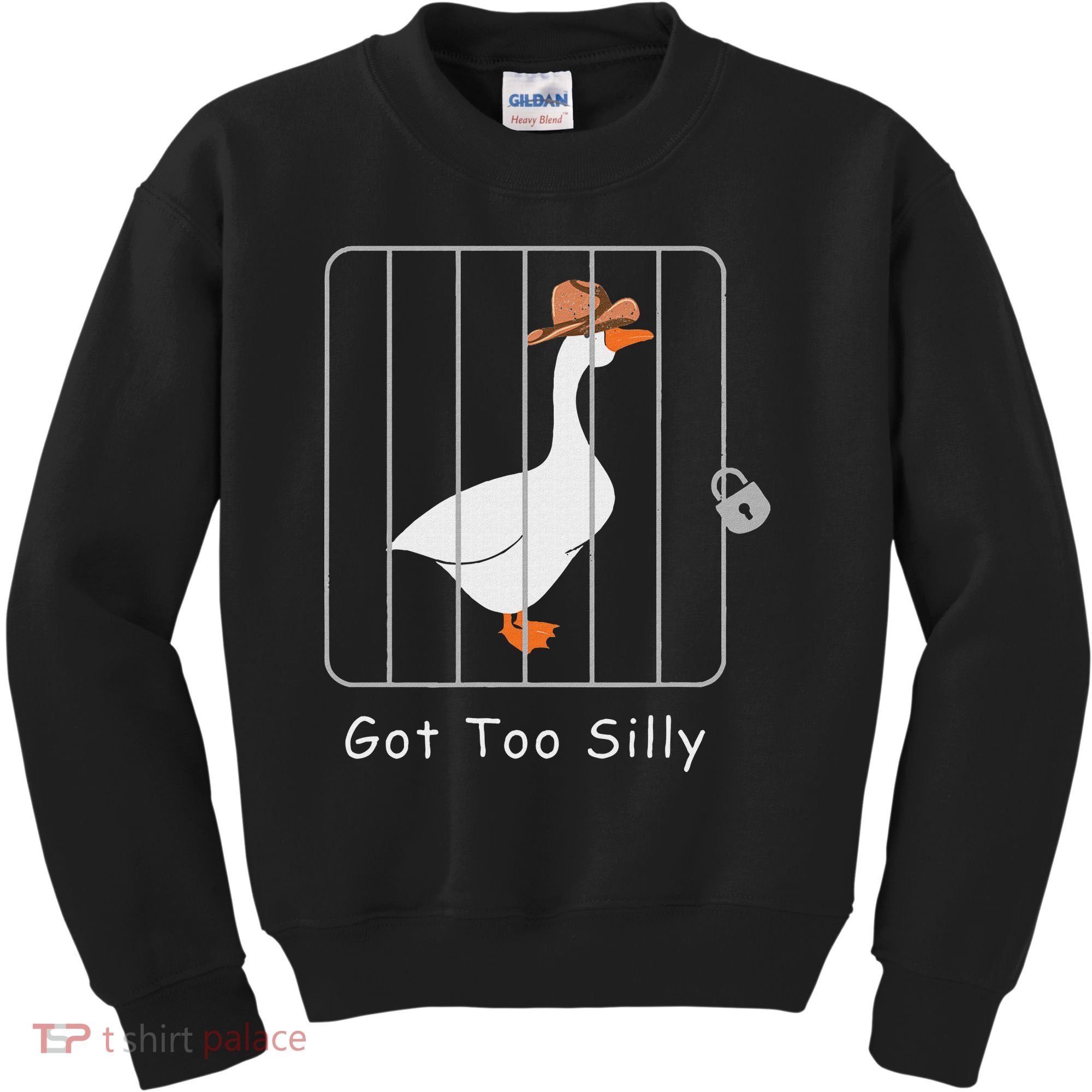 Funny Silly Goose Lover Mugshot Meme Got Too Silly Kids Sweatshirt