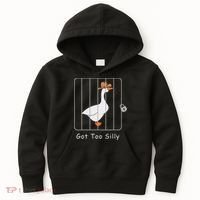 Funny Silly Goose Lover Mugshot Meme Got Too Silly Kids Hoodie thumb 0