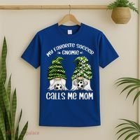 Funny Soccer Gnome My Favorite Soccer Gnomie Calls Me Mom Cute Gift T-Shirt thumb 2