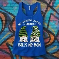 Funny Soccer Gnome My Favorite Soccer Gnomie Calls Me Mom Cute Gift Women's Tank Top thumb 3