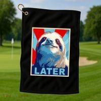 Funny Sloth Gifts Sloth Golf Towel thumb 1