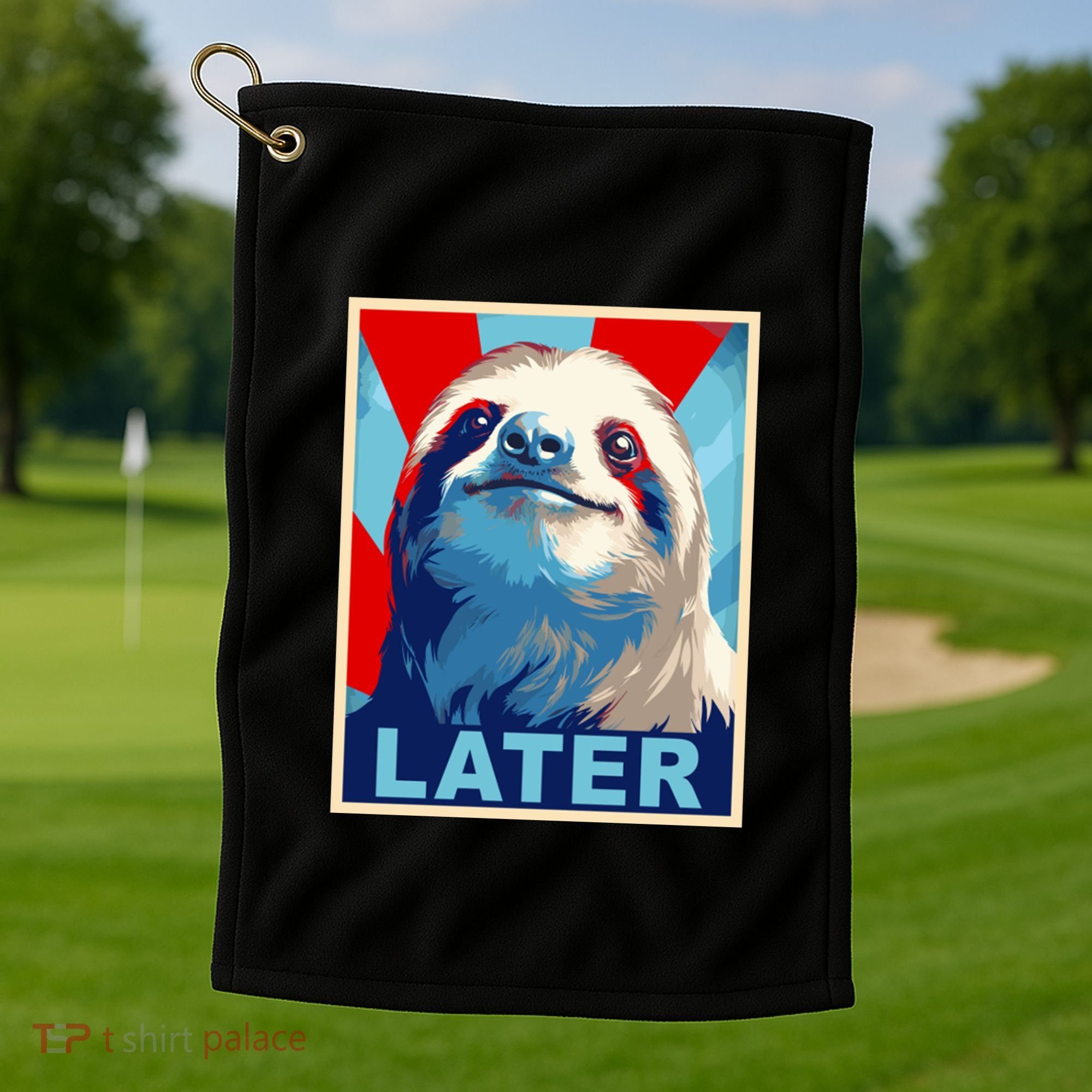 Funny Sloth Gifts Sloth Golf Towel