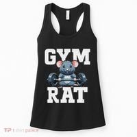 Funny Sport Gym Rat Fitness Bodybuilding Women's Tank Top thumb 0