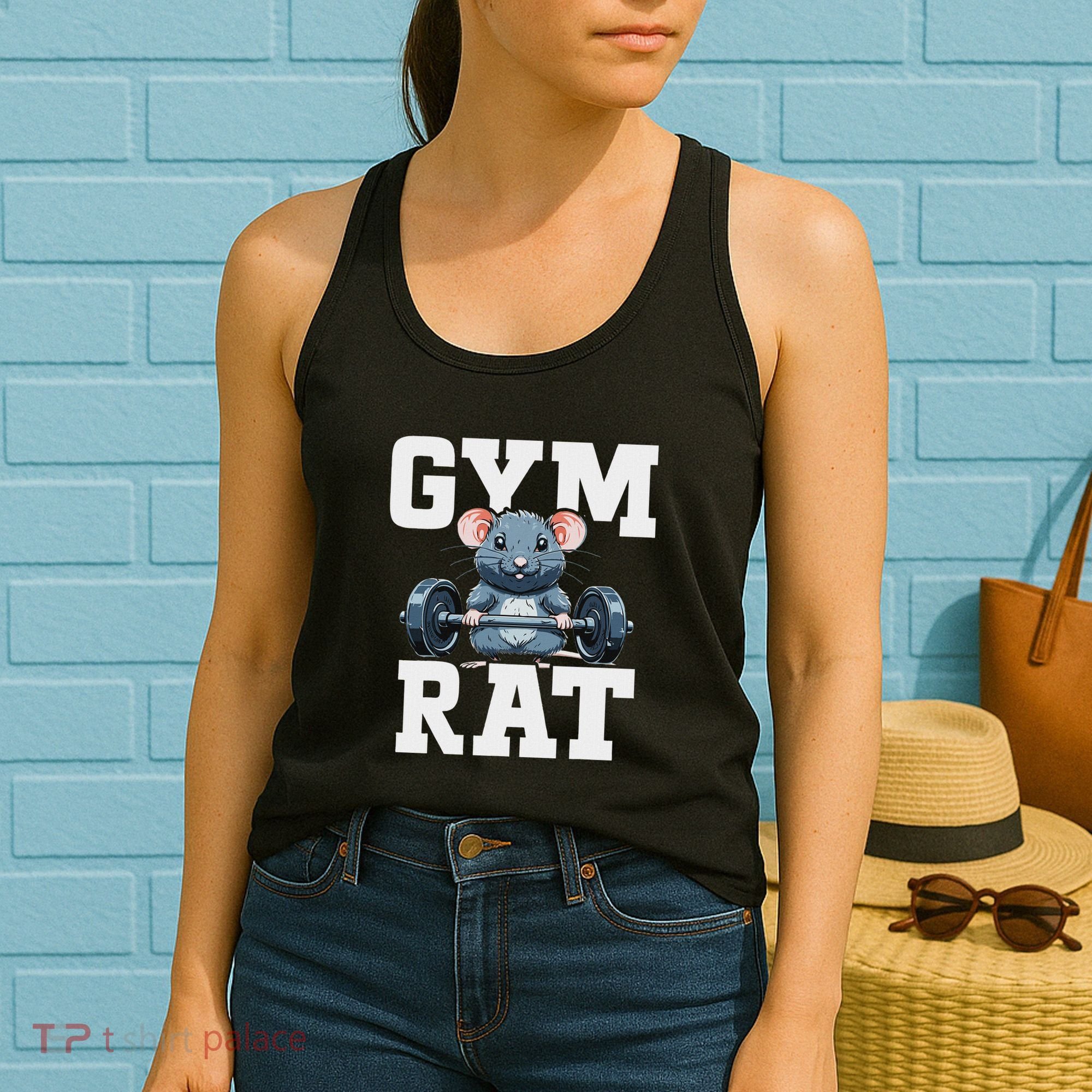 Funny Sport Gym Rat Fitness Bodybuilding Women's Tank Top