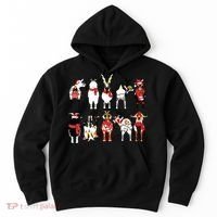 Funny Santa Goats Christmas Farmer Goat Lover Farming Hoodie thumb 0