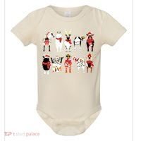 Funny Santa Goats Christmas Farmer Goat Lover Farming Baby Bodysuit thumb 0