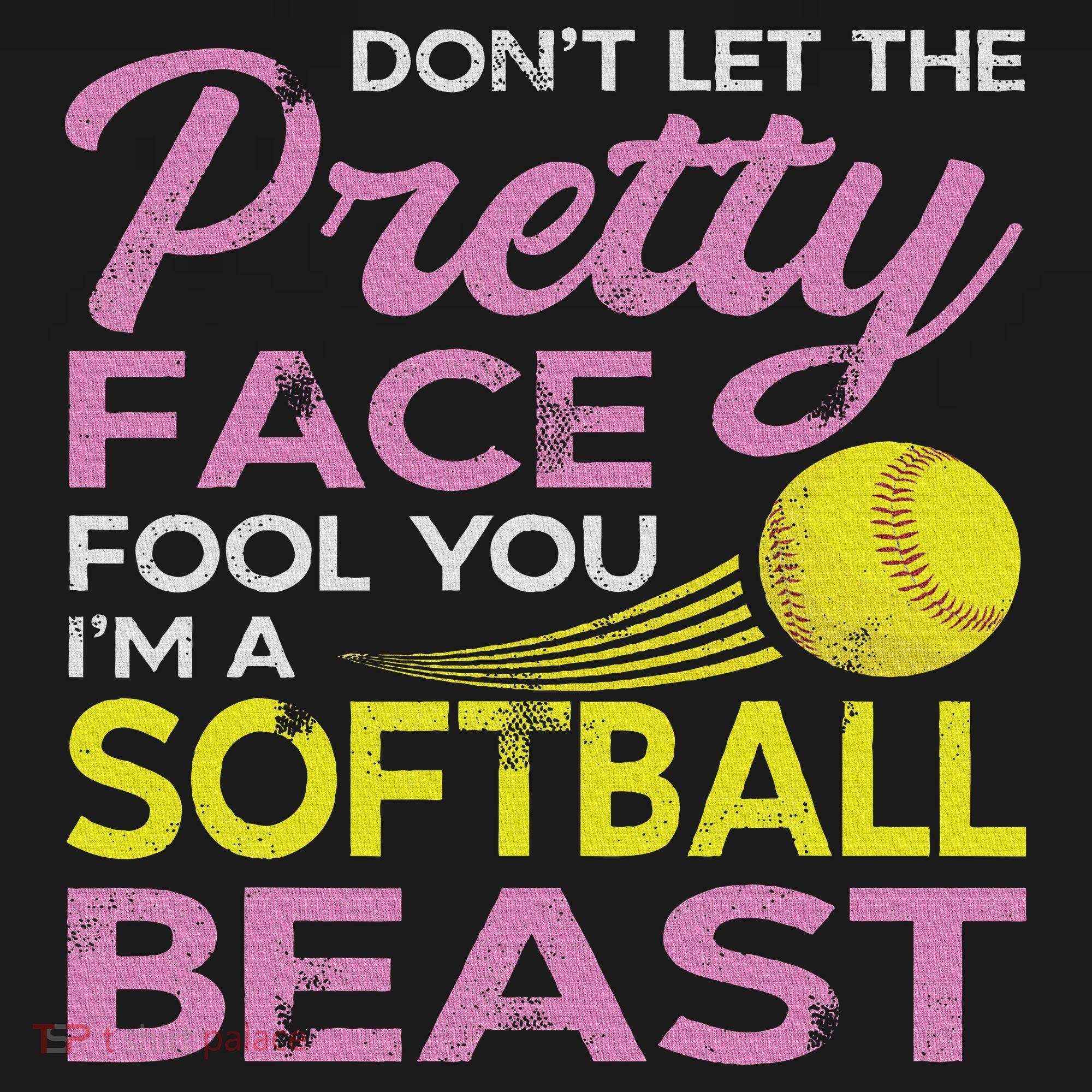 Funny Softball Girl With Pretty Face Coaster