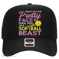 Funny Softball Girl With Pretty Face Hat thumb 0